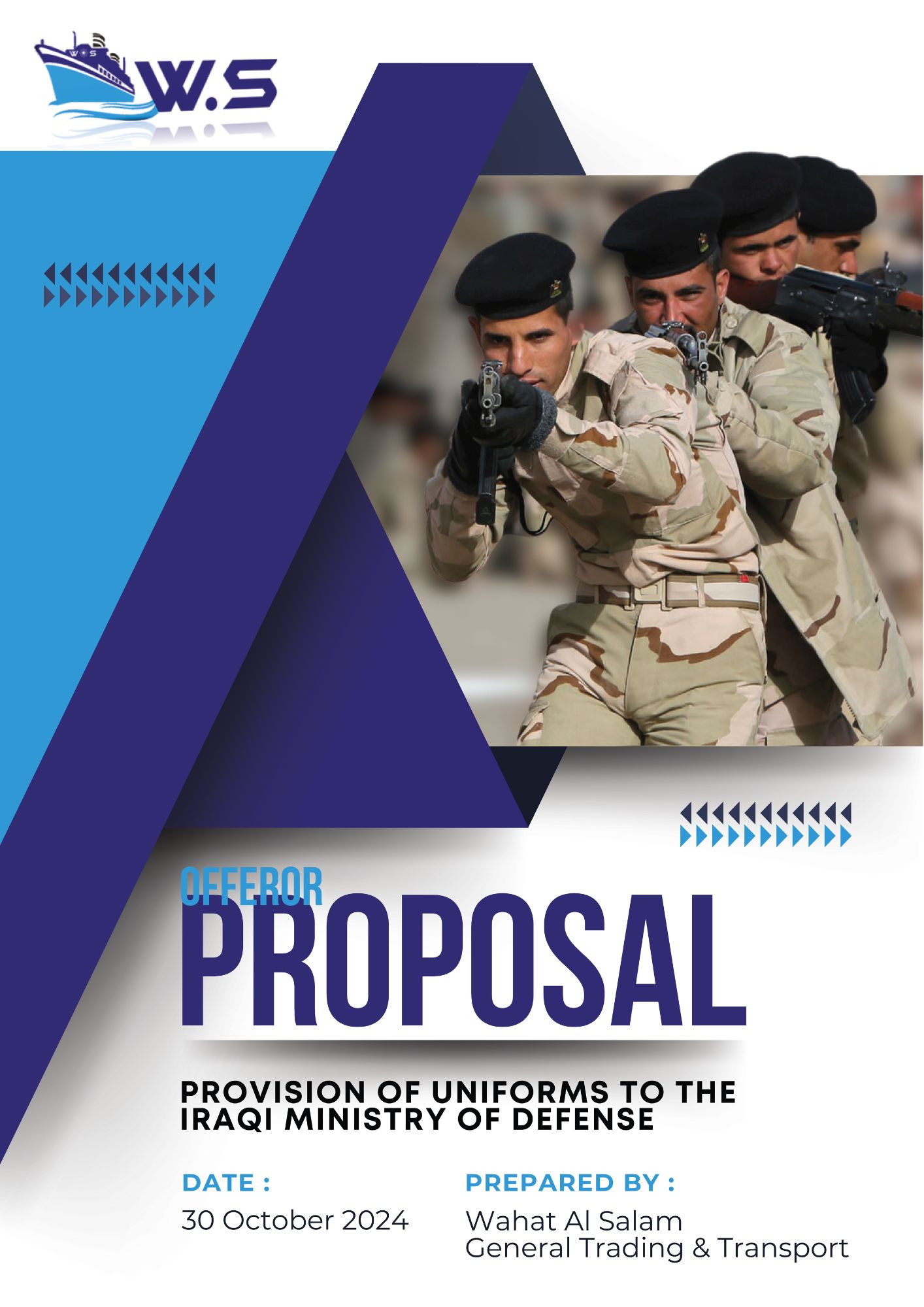 Blurred proposal cover page